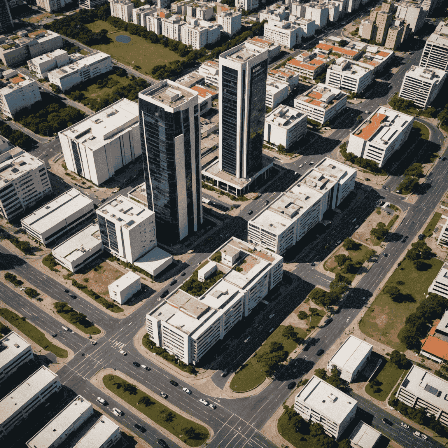 Mapa mostrando a localização do escritório da Finesse Serendipidade no centro de Brasília, com destaque para o Setor Comercial Sul